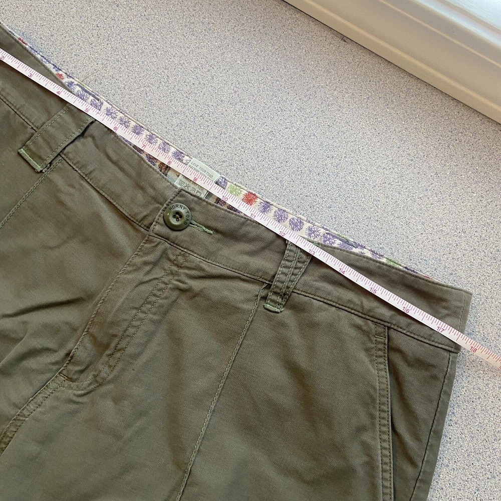 Horny Toad Womens Size 10 Roll Tab Shorts Olive Green Casual Pockets Hiking - Picture 6 of 9